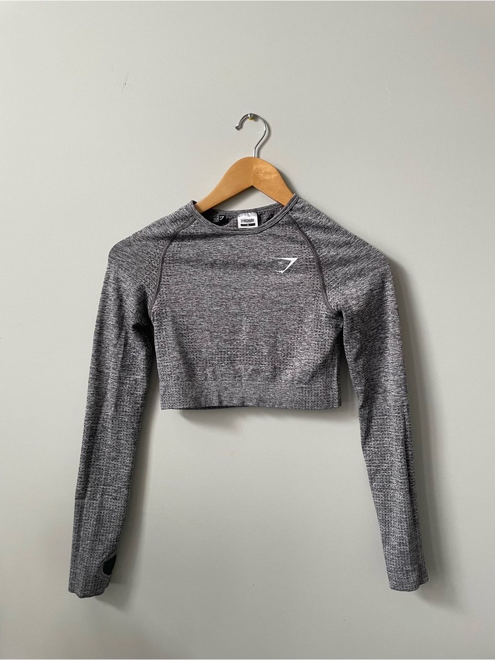 Gymshark Grey Long Sleeve Cropped Top • Women’s S